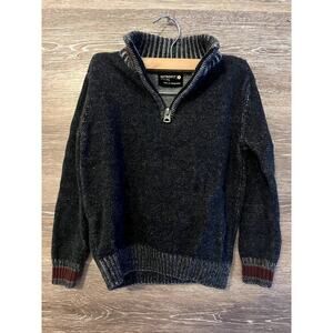 Retrofit Kids Boy Sweater size 4 1/4 zip Pullover Gray Long Sleeves